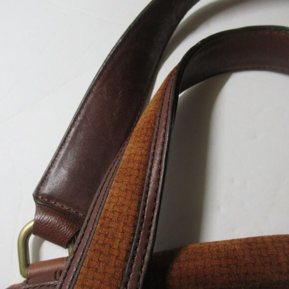 Cole Haan Suede Leather Shoulder Purse Brown - Picture 9 of 9